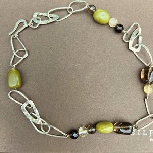 Silpada retired necklace featuring smoky quartz and citrine and sterling silver